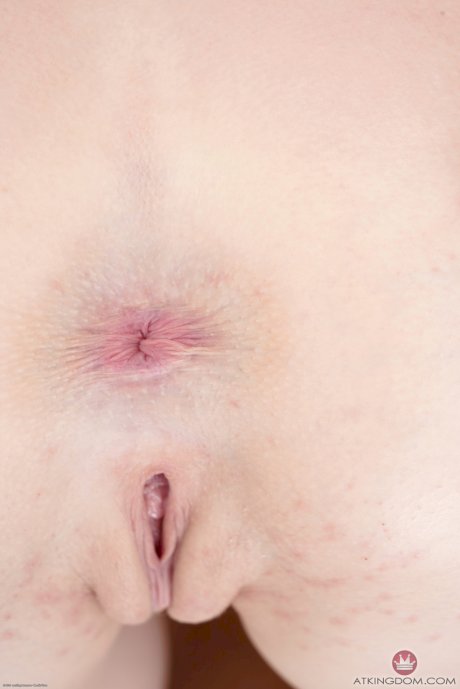Skinny beauty Alice Pink touches her round booty & delicious pussy in a solo