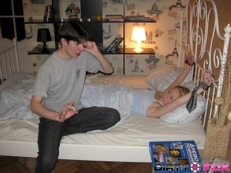 Russian teen Amber Daikiri gets fucked by a stranger in an anal cuckold scene