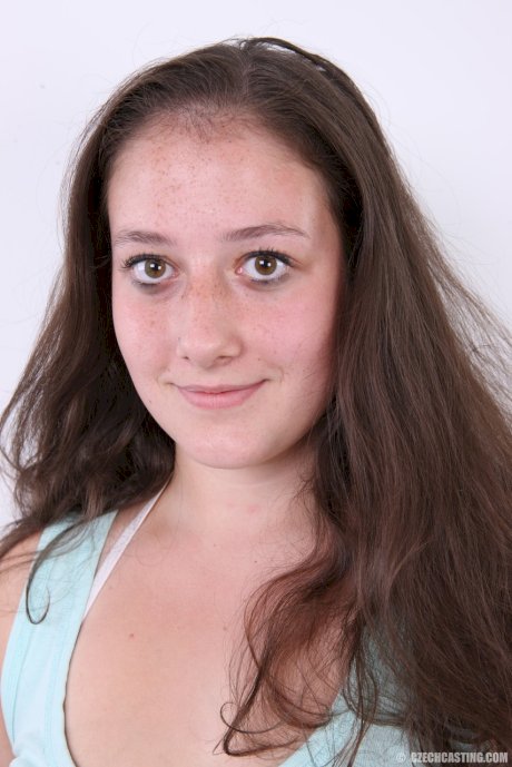 Plump girl Klara stands fully clothed before making her totally nude debut