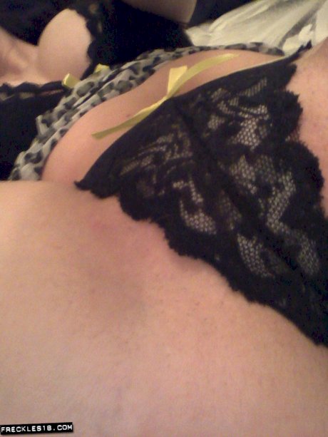 Geeky brunette Freckles 18 touches her hot tits in her solo homemade session