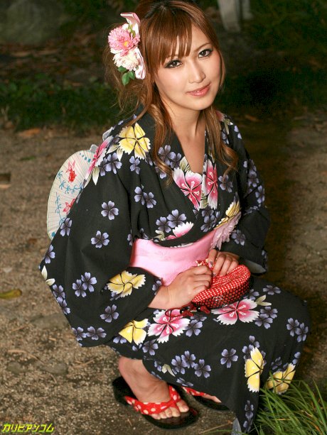 Asian sweetie Eri Hoshikawa doffs her robe and gets toyed and fingered