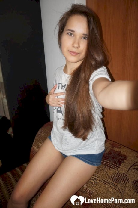 Beautiful amateur takes hot nude selfies while trying out her sexy outfits