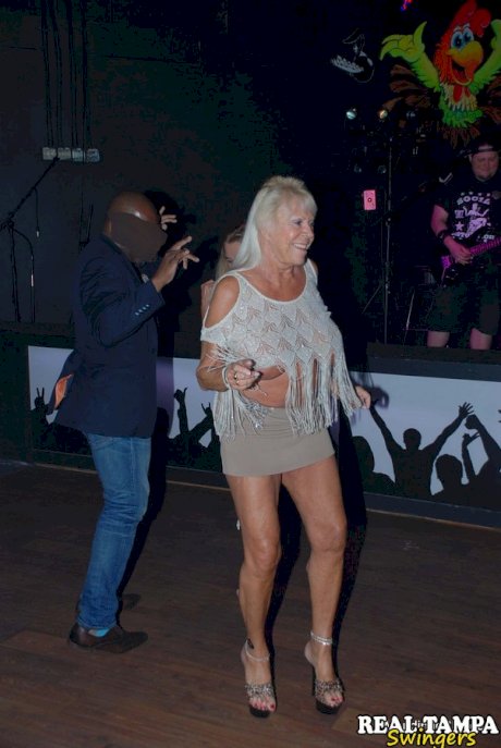 Amateur swinger Tracy Lick and her girls play with horny guys in a night club