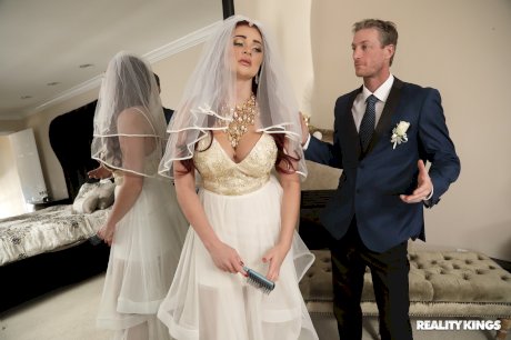 Curvaceous bride Skyla Novea gets toyed and fucked by a horny best man