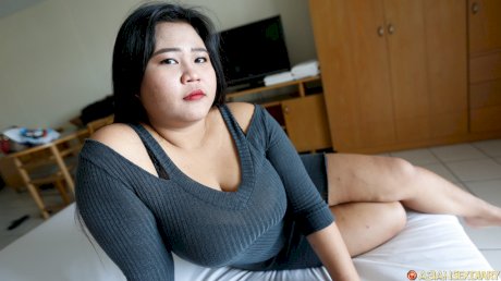 Chubby Asian Nun C	unveils her big natural tits and fucks in POV