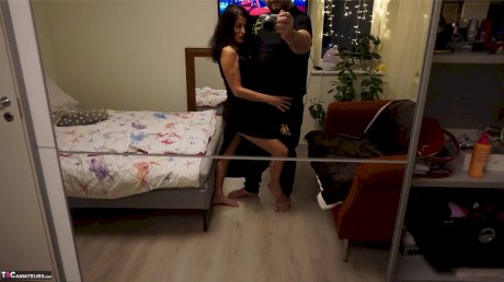 Older amateur Diana Ananta exposes her while blowing a small penis