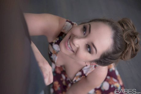 Sensual brunette teen Remi Lacroix rides on a big black cock