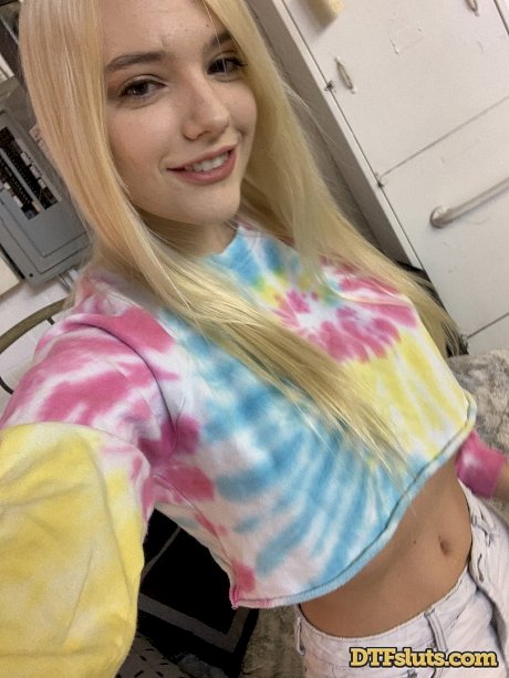 Blonde cutie Kenna James goes topless & reveals her tiny natural tits