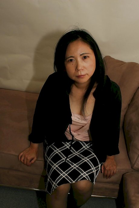 Naughty asian lady in pantyhose Yasuko Watanabe uncovering her chubby curves