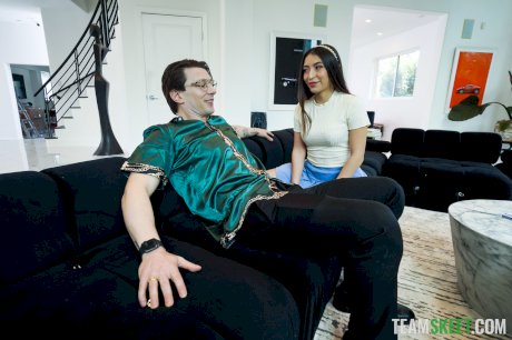 Naughty schoolgirl Amber Summer gets a thorough dicking after giving head