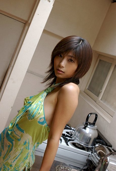 Hot Japanese teen Rin Suzuka expose her hairy pussy during solo action