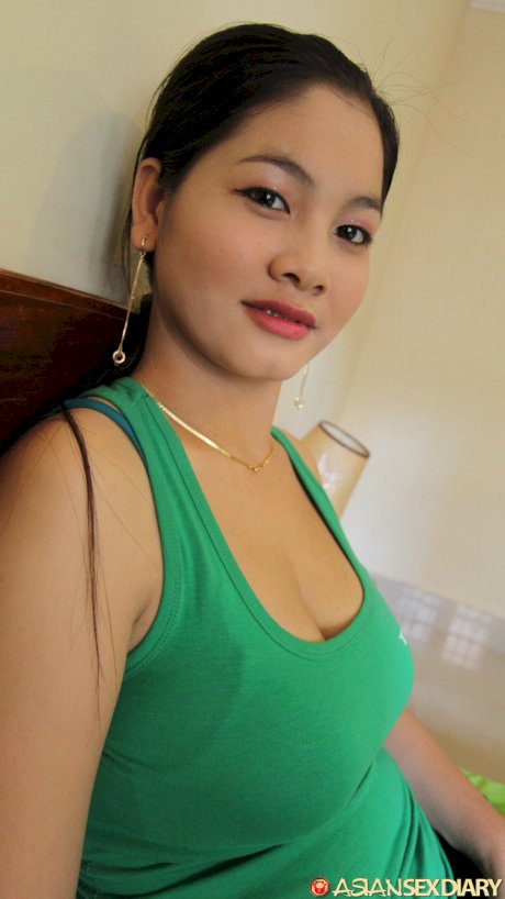 Busty Cambodian girl gets totally naked before POV fucking with a sex tourist