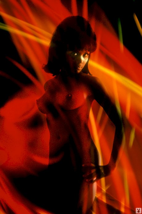 Darling retro centerfold Jean Bell shows off her amazing pointy natural tits