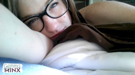 Solo girl Gemma Minx takes selfies in various states of undress
