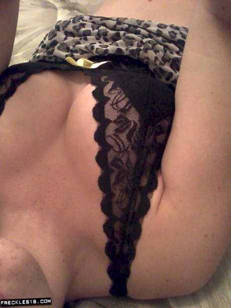 Geeky brunette Freckles 18 touches her hot tits in her solo homemade session