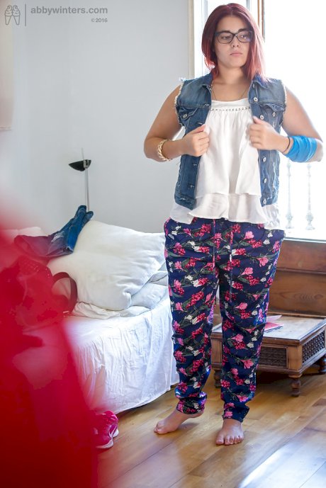Overweight female Leticia caught on camera getting dressed by peeping tom