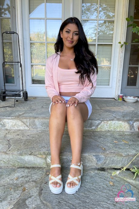 Beautiful Latina Sophia Leone shows off her juicy tits, big ass & holes