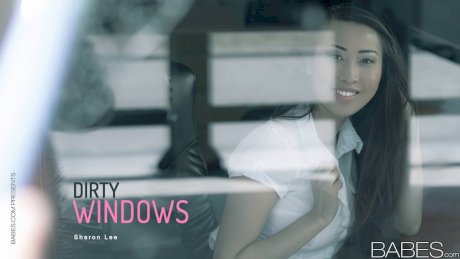 Sexy Asian office girl Sharon Lee gives tit job & fucks cowgirl in thong