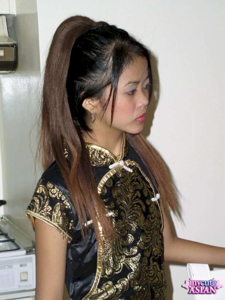 Tiny Asian girl gets cum on pretty face after sexual intercourse