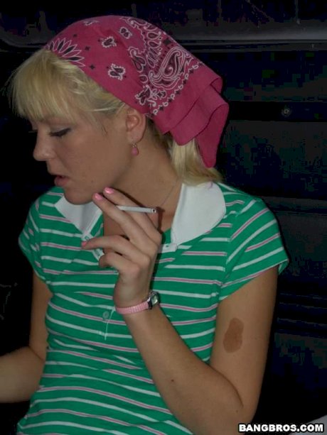 Blonde teen Daisy Dean gets picked up and fucked by a black stranger