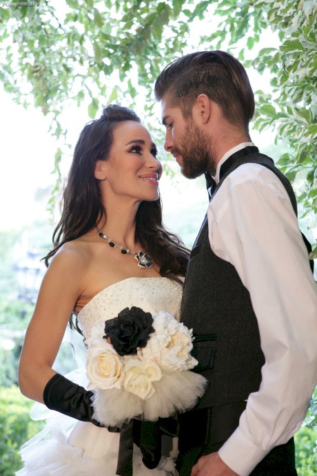 Bride with huge bosoms Sandee Westgate rides dick on first wedding night