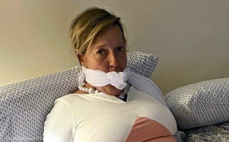 Amateur lady Meyer is gagged and restrained in various locations at home