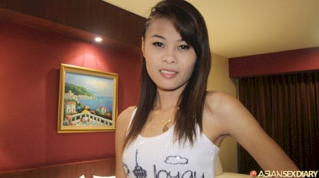 Asian amateur Julie has her bald pussy pumped full of cum during POV action