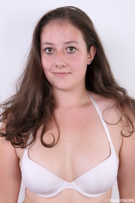 Plump girl Klara stands fully clothed before making her totally nude debut