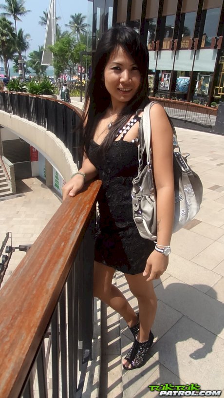 Thai hottie Mina stripping, posing and enjoying hot amateur POV sex
