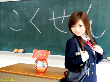 Naughty Asian schoolgirls enjoying wild groupsex with hung teachers in class