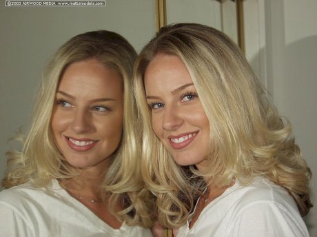 Blonde amateur Jordan West removes jeans and cute panties to pose nude