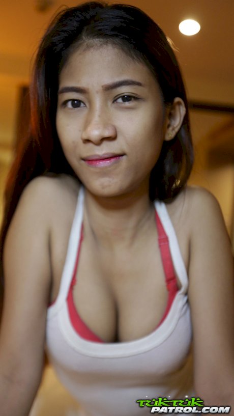 Pretty local Thai babe Jay gets nude at the hotel and shows her hairy twat