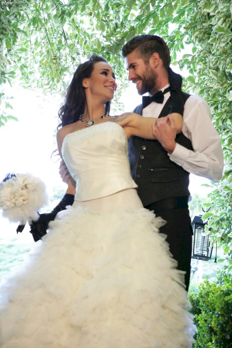 Bride with huge bosoms Sandee Westgate rides dick on first wedding night
