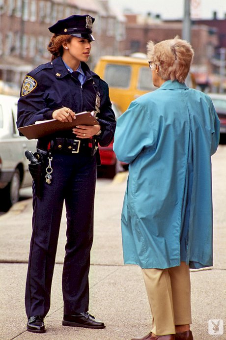 Lustful policewoman named Carol Shaya showing off her sexy body