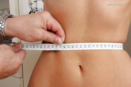 Graceful blonde cutie has some fun at her full gyno examinations