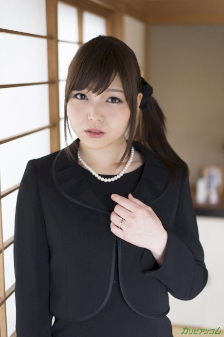 Asian sweetie Shino Aoi rides stiff prick and gets a creampie after fellatio