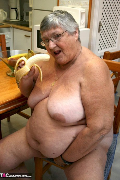 Sassy SSBBW Grandma Libby bends over naked to how off her huge fatty ass
