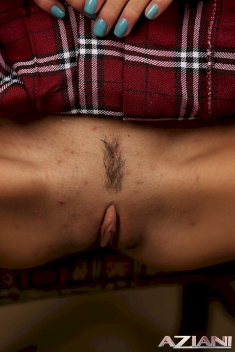 American schoolgirl Janice Griffith gets naked and toys her cooch in the chair