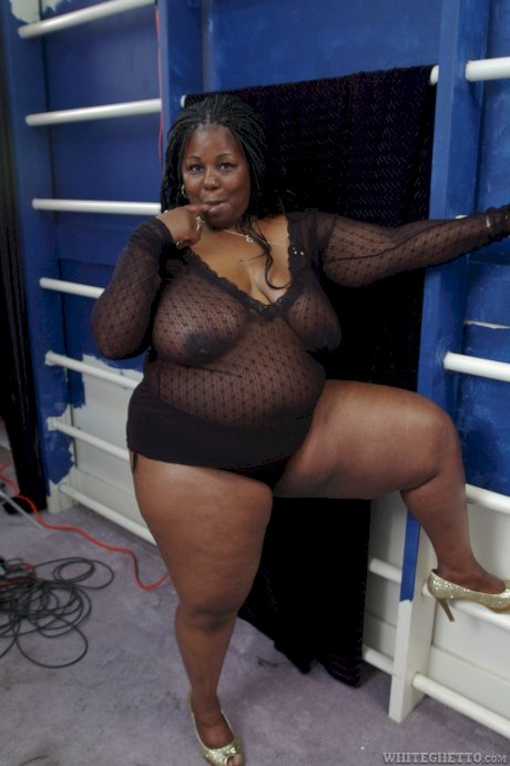 Fat black woman Melody T gets gangbanged by men of various races