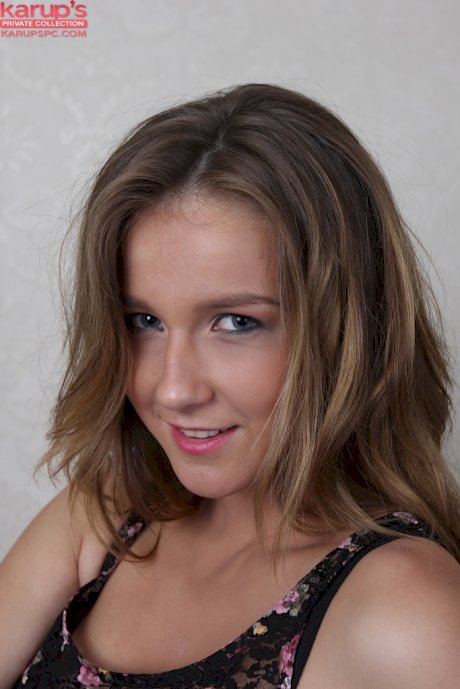 First time blonde teen Alice Smith pulls down panties to masturbate