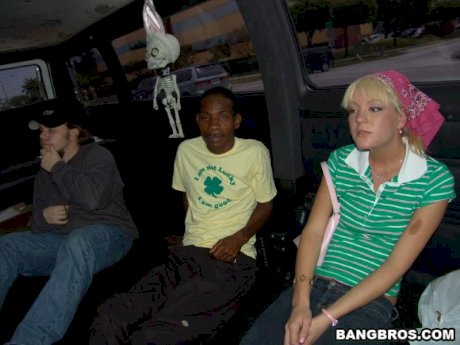Blonde teen Daisy Dean gets picked up and fucked by a black stranger