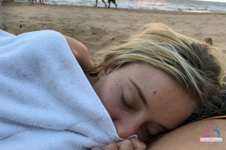 Cute amateur girlfriend Haley Reed exposes her hard nips and touches her twat
