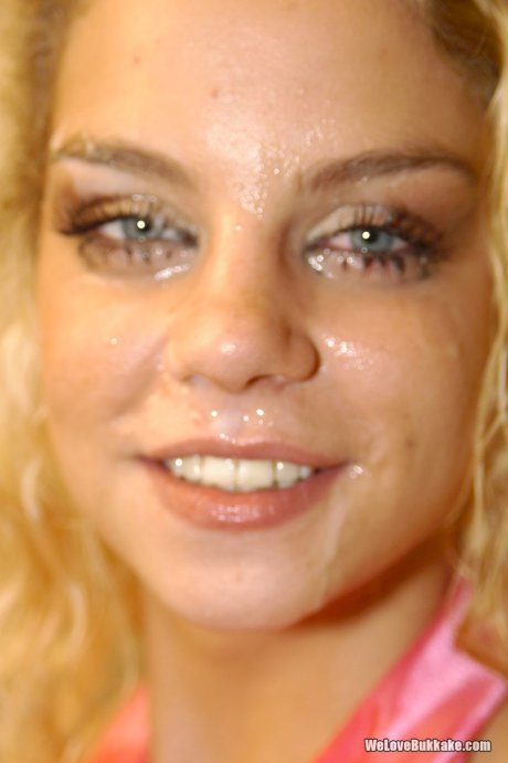 Lusty blonde teen Angelz gets rammed and facialized in pink fishnets