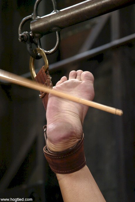 Bound Asian nympho DragonLily getting finger fucked and toyed in the dungeon