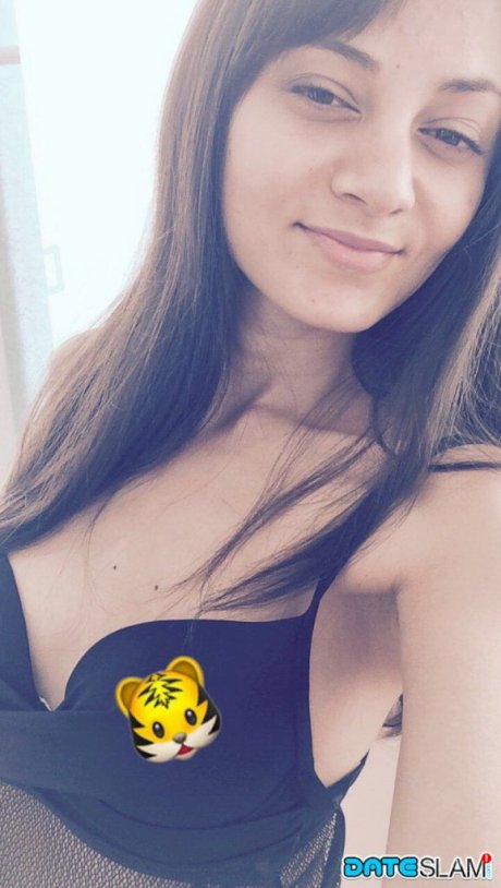 Horny slut Jennifer takes topless selfie and bares ass in thing for self shot