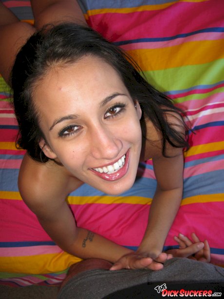 Slim Latina girl Amia Moretti disrobes to leg warmers and sneakers on her bed