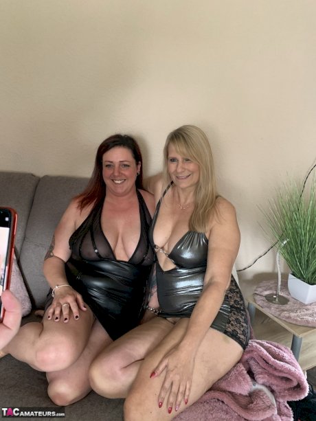 Amateur BBW Sweet Susi and her overweight lesbian lover touch their snatches