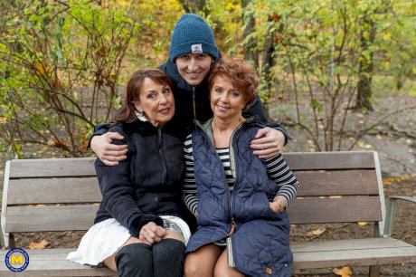Mature women take a young man home for a hardcore threesome