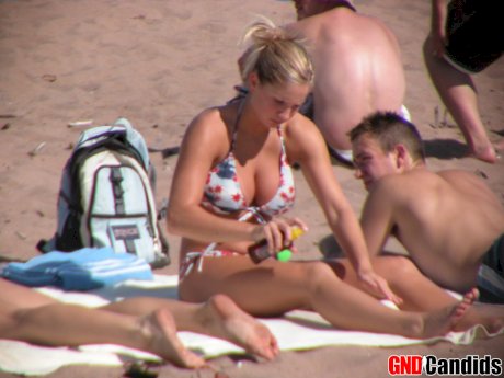 Candid snaps of amateur girls wearing bikinis on public beaches