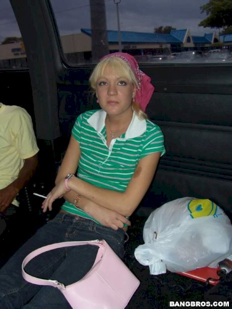 Blonde teen Daisy Dean gets picked up and fucked by a black stranger